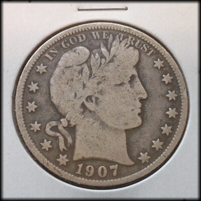 1907 Silver Barber Half Dollar
