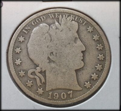 1907-D Silver Barber Half Dollar