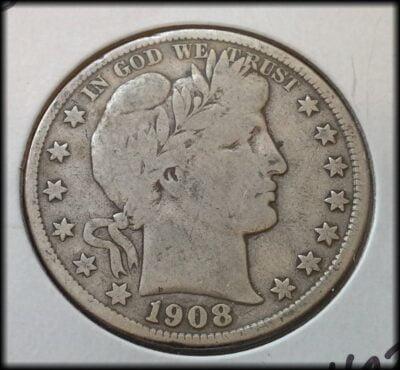 1908-D Silver Barber Half Dollar