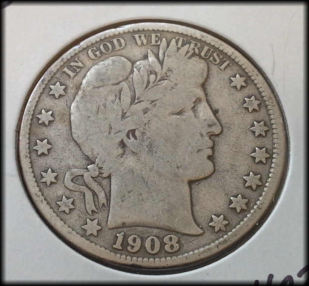 1908-D Silver Barber Half Dollar