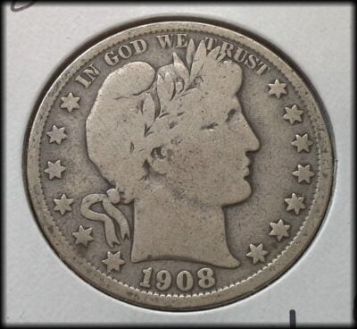1908-O Silver Barber Half Dollar
