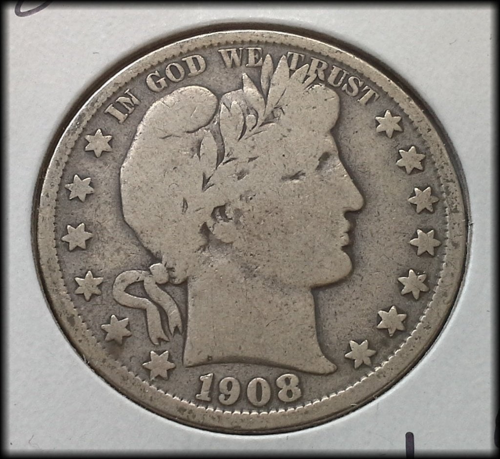 1908-O Silver Barber Half Dollar