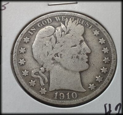 1910-S Silver Barber Half Dollar
