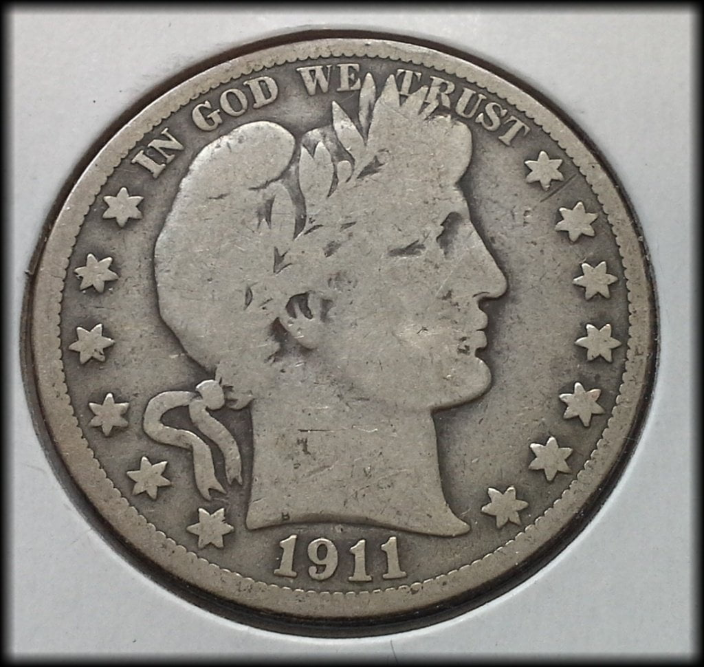 1911 Silver Barber Half Dollar