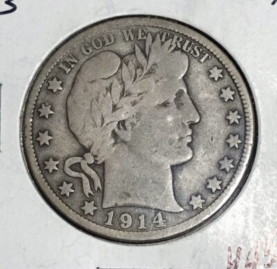 1914-S Silver Barber Half Dollar #2651
