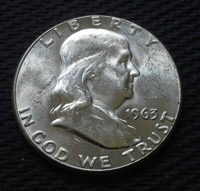 1963 Silver Franklin Half Dollar
