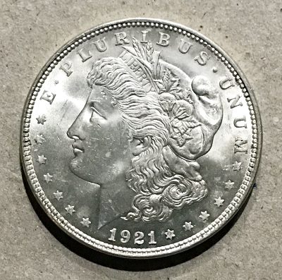 1921 GEM BU Morgan Silver Dollars - #0112