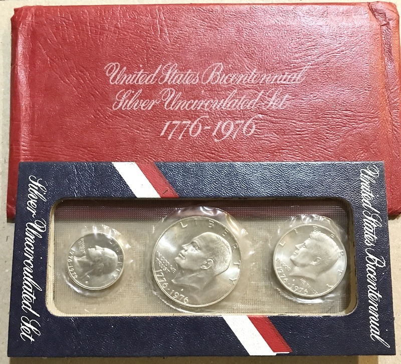 1976 3pc Silver Bicentennial Mint Set #521
