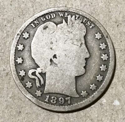 1897 Silver Barber Quarter - Good #1504