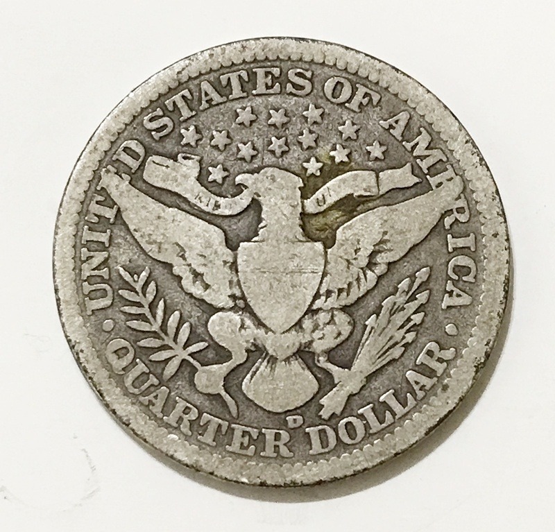 1908-D Silver Barber Quarter - #1855 - Image 2
