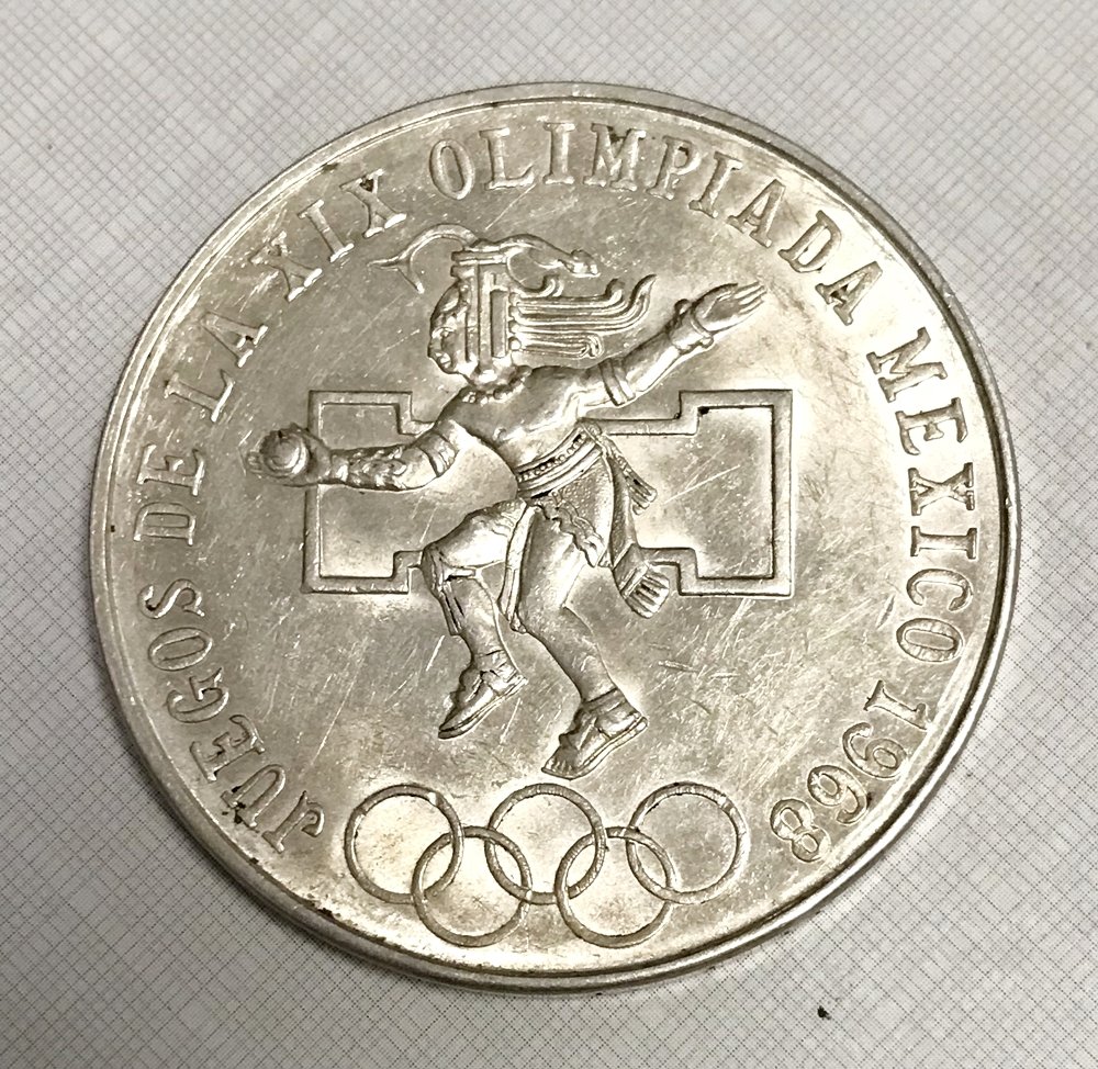 1968 Silver Estados Unidos Mexicanos 25 Pesos