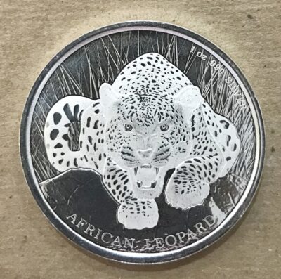 2017 Republic of Ghana 1 oz, .999 Silver African Leopard (BU)