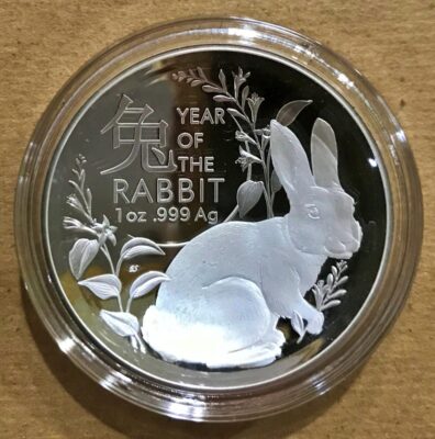 2023 1 oz Proof Silver Lunar Year of the Rabbit Domed Coin
