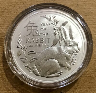 2023 1 oz Royal Australian Mint Silver Year of the Rabbit Coin