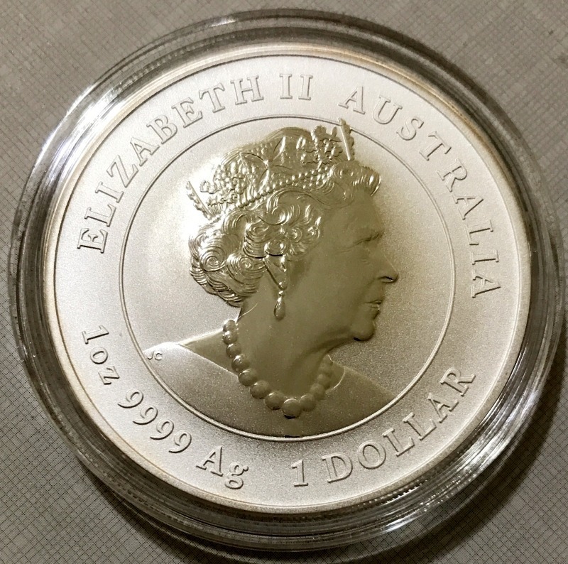 2022 Australian 1 oz Silver Lunar Tiger Colorized - Image 2