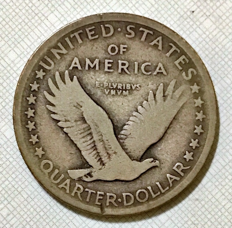 1917 Type I Silver Standing Liberty Quarter - Image 2