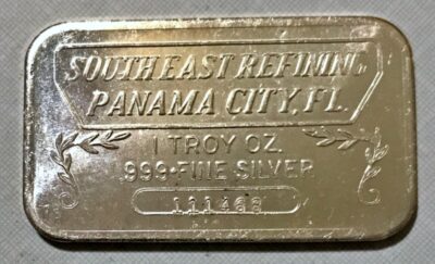 South East Refining Vintage 1 oz .999 Silver Bar