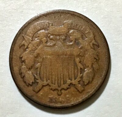 1868 Two Cents Piece - VG
