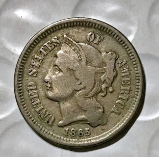 1865 Three Cent Nickel