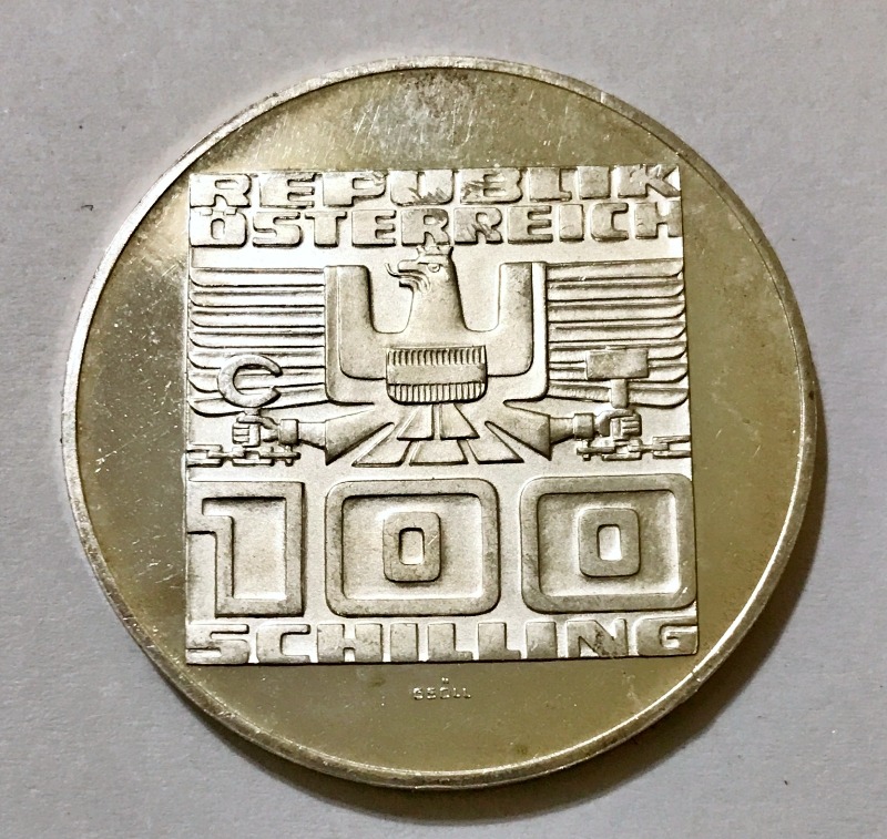 Austria 1978 - 100 Schilling Silver 1100th Anniversary of Villach - Image 2
