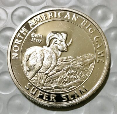 North American Big Game Proof 1oz .999 Silver Dall's Sheep