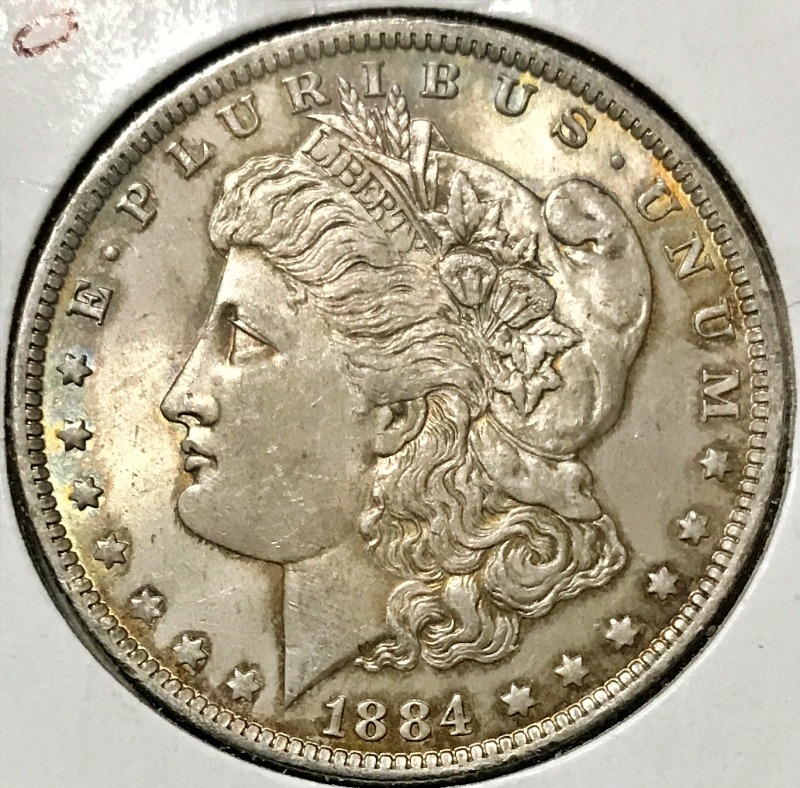 1884-O Morgan Silver Dollar - AU+
