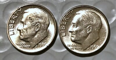 1960 P,D Silver Roosevelt Dime