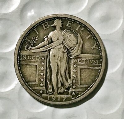 1917 Type I Silver Standing Liberty Quarter