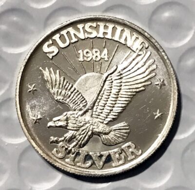 1984 Vintage Sunshine Minting 1/2 Troy oz .999 Silver Eagle Round