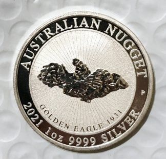 2021 Australian 1 oz .9999 Silver Nugget