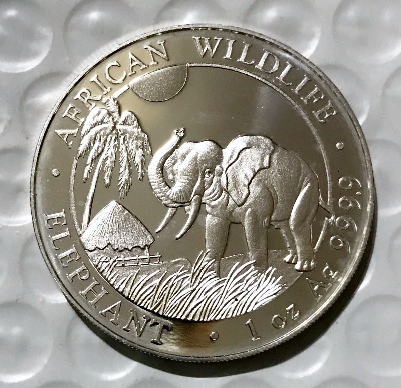 2017 Somalia Elephant 1oz .9999 Silver