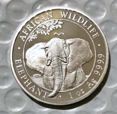 2021 Somalia Elephant 1 oz .9999 Silver