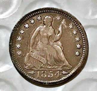 1854 W/Arrows Silver Seated Liberty Half Dime
