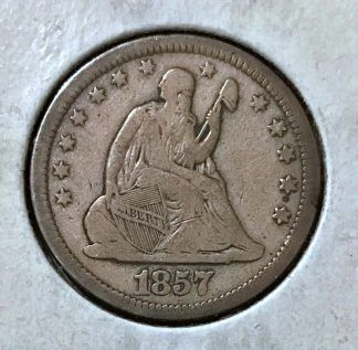 1857 Seated Liberty Quarter - Fine