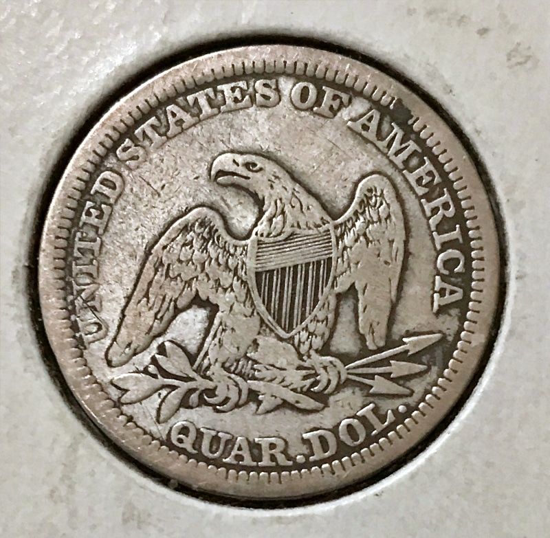 1857 Seated Liberty Quarter - Fine - Image 2