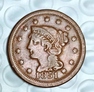 1851 Braided Hair Liberty Head Large Cent
