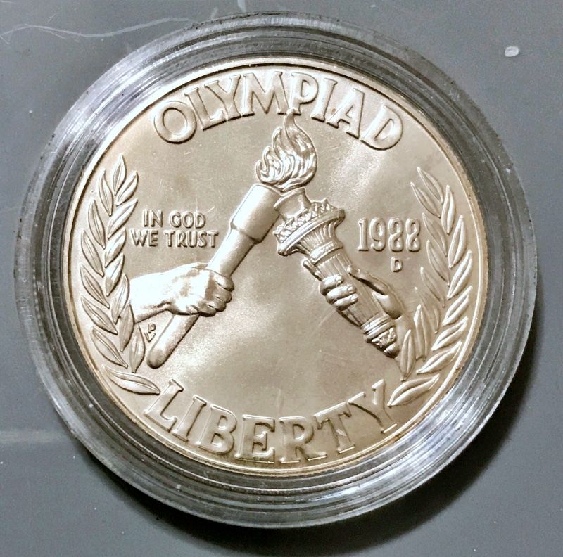 1988 D Olympics (Seoul) BU Silver Dollar