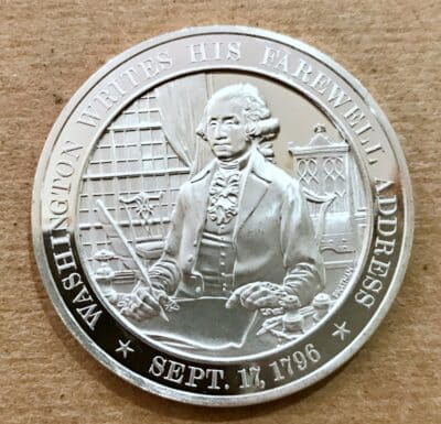 1969 Franklin Mint Sterling 41.0g - Washington's Farewell
