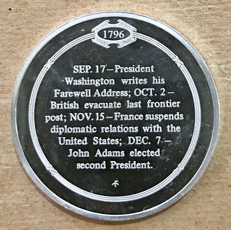 1969 Franklin Mint Sterling 41.0g - Washington's Farewell - Image 2