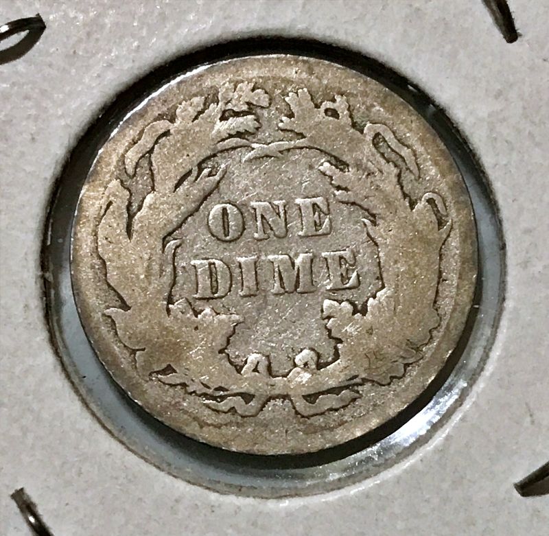 1889 Seated Liberty Silver Dime - VG - Image 2