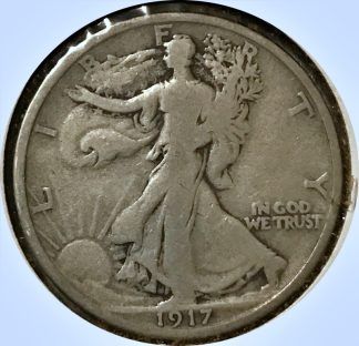 1917 Silver Walking Liberty Half Dollar - VG
