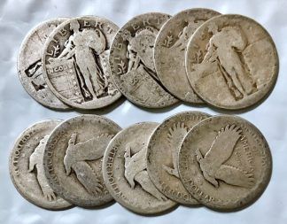 Standing Liberty 90% Silver Quarters - No Dates