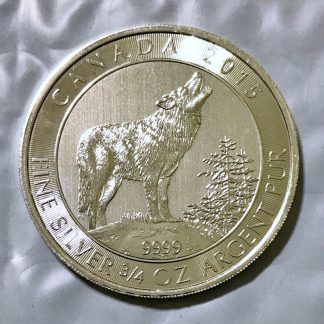 2015 Canada 3/4 oz Silver Grey Wolf BU