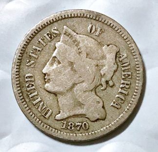 1870 Three Cent Nickel - VG