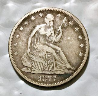 1877-S Seated Liberty Half Dollar 50c - F/VF
