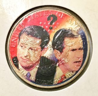 2000 BU American Eagle 1 oz .999 - Bush/Gore Colorized