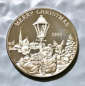 1996 Silver Christmas Round - Vintage Holiday Gift