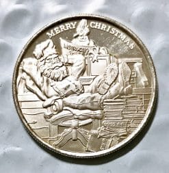 Vintage Xmas .999 Silver Round - 1 oz Holiday Gift