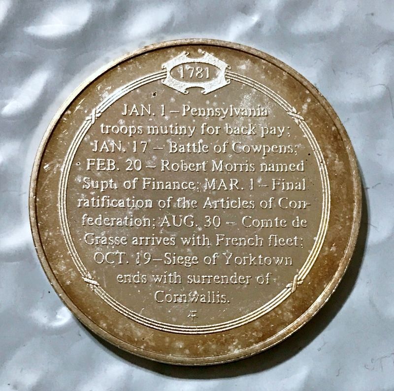 Franklin Mint 1970 Indian Removal Silver Art Round - Image 2