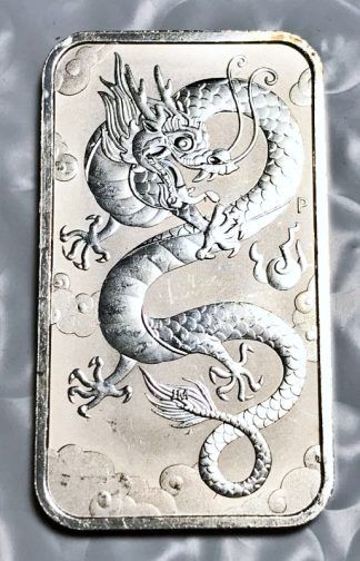 2019 Australia 1 oz .9999 Silver Dragon Bar